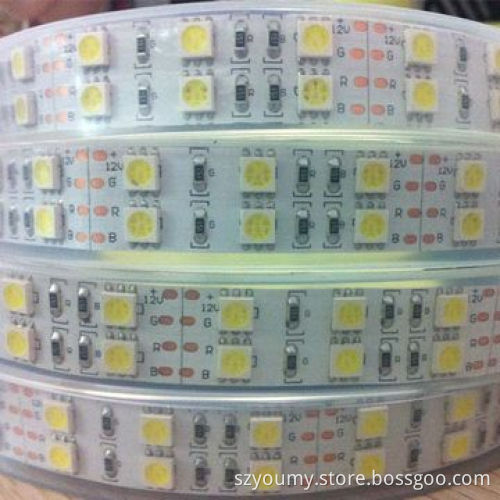 New SMD 5050 Double Row 120 LEDs/m Warm White, LED Flexible Strip Light, Waterproof IP67